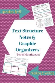 Text Structure Notes And Graphic Organizers Graphic Organizers Teaching Nonfiction Teaching Middle School