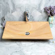 knox rectangular single bowl sandstone