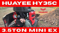 HUAYEE HY35C: 3.5ton Mini Excavator - YANMAR Diesel, Air Conditioning, and silky smooth Hydraulics