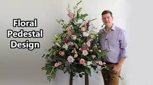 Image result for church pedestal flower arrangements. How To Make A Pedestal Arrangement Youtube