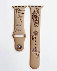 Position the spot in the middle of the white semicircles at the starting point. Custom San Judas Watchband In 2021 Watch Bands Watch Engraving Apple