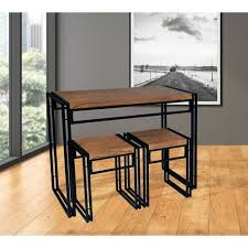Maybe you would like to learn more about one of these? Atlantic Small Space 3 Pc Dining Set Wood Black Metal Walmart Com 3 Piece Dining Set Dining Table Setting Dining Set