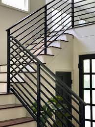 Our Finished Staircase With Horizontal Stair Railing Daly Digs In 2021 Metal Stair Railing Diy Stair Railing Staircase Design
