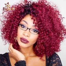 This platinum curly pixie style is perfect haircut for black ladies. Beauty Style 99j Curly Weave Black To Red Two Tone Brazilian Curly Virgin Hair 3pcs Ombre Burgundy Brazilian Kinky Curly Hair Hair Straightener Short Hair Hair Comphair Extensions Remy Hair Aliexpress