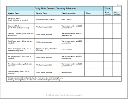 Restaurant Cleaning Schedule Workplace Wizards Cleaning Schedule Templates Restaurant Cleaning Cleaning Schedule