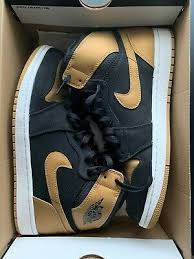 Air Jordan 1 Retro High Black And Gold Air Jordan 1 Retro High Melo Black Metallic Gold And Air Jordans Jordan 1 Retro High Basketball Shoes