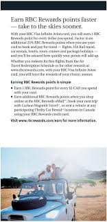 Benefits Guide Rbc Visa Infinite Avion Reach New Heights