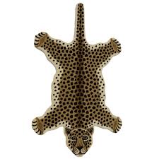 95% schurwolle 5% acryl 100% baumwolle. Teppich Aus Wolle In Leoparden Form Beige Schwarz