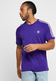 Buy adidas Originals purple 3 Stripe T-Shirt for Men in MENA, Worldwide