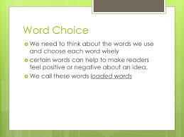 Loaded Words In Persuasive Writing Ppt Download