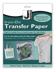 True image transfer methods move an image printed on paper to another surface (e.g. Jacquard Products Transfer Paper
