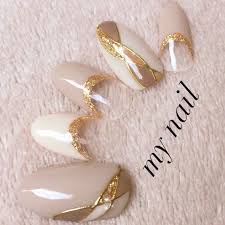 ハンド ストライプ ブローチ ホイル ミディアム my nailのネイルデザイン no 1205662 ネイルブック