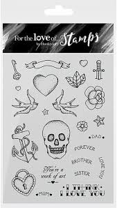 Connect with them on dribbble; Hunkydory Crafts Tattoo Art Clear Stamps 123stitch