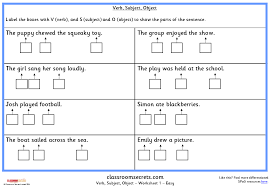 This file includes 6 spag english test printable worksheets per ks2 year group, with contents list and answers. Verb Subject Object Ks2 Spag Test Practice Classroom Secrets