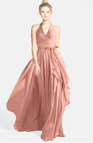 Bridesmaid Dresses Peach color Bow 500+ styles