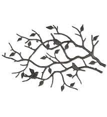 Indoor Outdoor Cast Iron Bird Branch Wall Art Branch Wall Art Wrought Iron Wall Art Rod Iron Wall Art