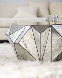 Dimensional Antiqued Mirror Coffee Table In 2020 Antique Mirror Coffee Tables Mirrored Coffee Tables Antique Mirror