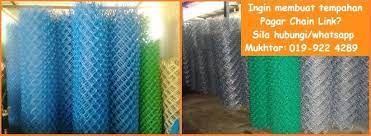 Pvc coated chain link fence also called vinyl coated or plastic coated chain link mesh is woven accurately with pvc wire in green or black color. Mukhtar Pagar Chain Link Home Facebook