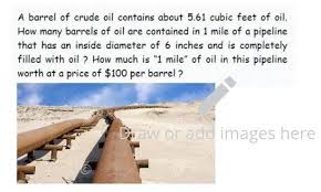 How many feet in a mile? A Barrel Of Crude Oil Contains About 5 61 Cubic Feet Chegg Com