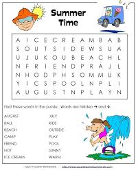 Printable Summer Word Search Super Teacher Worksheets Summer Words Word Puzzles For Kids