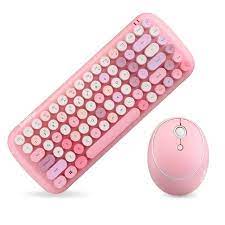 Wireless Keyboard And Mouse 5 Colors Pastel Pink Purple Special Edition Keyboard Mouse Laptops And Desktops Keyboard Tablet Keyboard Mini Keyboard