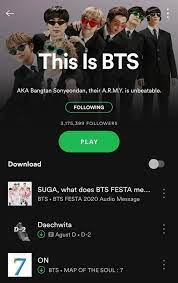 By philip michaels 28 july 2020 if it's music wherever you roam that you. Bts Charts On Twitter This Is Bts Spotify Playlist Has Been Updated With Audio Messages For Bts Festa 2020
