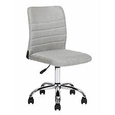 Homycasa Silver Executive Modern Mid Back Armless Office Chair Adjustable Height Ribbed Task Seat Pa Office Chair Adjustable Office Chair Wooden Office Chair