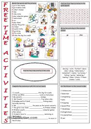 Free Time Activities Vocabulary Exercises Free Time Activities Vocabulary Exercises Worksheets Free
