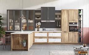 Of course, plain unwashed wood grain cabinet surfaces are still popular as well. Matte Modern Wood Kitchen Cabinets Oppein