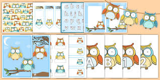 She is hosting a weekly link up and this week's topic is classroom decor. Owl Themed Classroom Display Pack Door Other Decorations