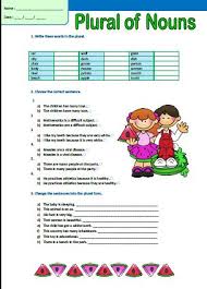 PLURAL OF NOUNS - ACTIVITIES