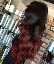 Pinterest boards here and here and here. Ombre Haare Mit Schwarzem Ansatz Und Ubergang In Rot Haarfarben Ombre Haare Dunkelrotes Haar