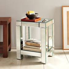 West Elm Parsons Mirror End Table Shopstyle Mirrored Furniture Mirrored End Table Bedroom End Tables