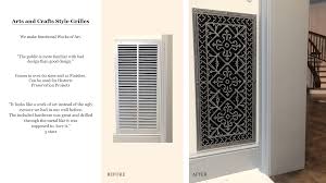 Plastic floral grill vent fits neatly within a standard 14 in. Replace Your Return Air Grille Discover Gorgeous Return Air Grilles For Any Home