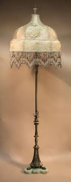 Antique Floor Lamp With One Of A Kind Victorian Style Lamp Shade Antique Floor Lamps Victorian Lampshades Antique Lamp Shades