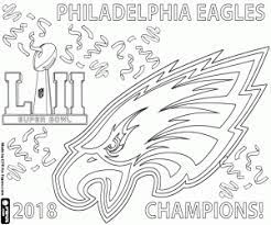 Identify correct answers and solve puzzles: Philadelphia Eagles 2018 Superbowl Coloring Page Printable Game