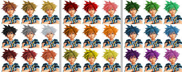 My hair already is brown! Best Boy Sora But With 27 Different Ish Hair Colors Kingdomhearts