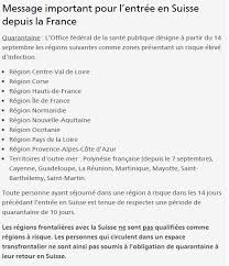 Une vingtaine de personnes sont actuellement en isolement dans plusieurs cantons, a annoncé vendredi. La Suisse En France On Twitter Covid19 Quarantaine De 10j A Observer Pour Les Personnes Provenant De Regions A Risque Eleve Des Le14 09 Cf Photo Exemptions Les 3 Regions Frontalieres A