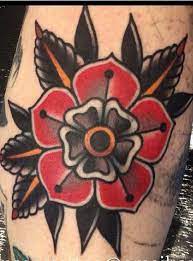 Pin By Carrie S On Old School Flowers Traditional Tattoo Traditional Tattoo Flowers Tattoos