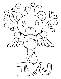 Last but not least, you can use i love you mom coloring pages directly. Printable Teddy Bear I Love You Coloring Page