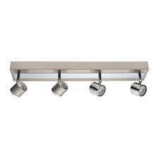 Eglo Pierino 2 Ft Satin Nickel And Chrome Integrated Led Track Lighting Kit With Adjustable Heads In 2020 Led Track Lighting Track Lighting Track Lighting Kits