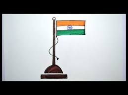 How To Draw A Flag Of India Drawing For Kids Youtube Flag Drawing Independence Day Drawing National Flag India