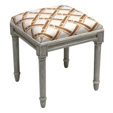 Check out our vanity tray bathroom selection for the very best in unique or custom, handmade pieces from our decorative trays shops. Foam Linen Wood Bamboo Trellis Pattern Rustic Grey Finish Vanity Stool On Sale Overstock 12751721