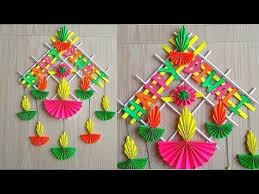 Diwali Decoration Ideas Wall Hanging Diwali Decoration Paper Craft Ideas Diy Diwali Decorations Youtube Ide Kerajinan Dekorasi Kertas Kerajinan Kertas