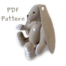 Sock bunnies, felt bunnies, plush bunnies, something to sew for everyone's easter basket. Emailed Pdf Sewing Pattern Floppy Eared Bunny Rabbit By My Fabric Heaven For Sale Online Ebay Floppy Eared Bunny Easy Sewing Patterns Rabbit Soft Toy