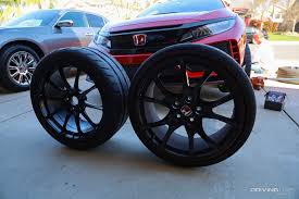 Choosing replacement tires for your honda civic is not easy. Civic Type R 18 Nt05 Tire And Titan 7 Wheel Swap Drivingline