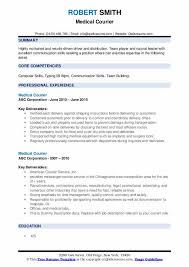 0.0 lakhs current designation : Medical Courier Resume Samples Qwikresume