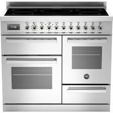 Total oven capacity, convection oven, viewing window, induction technology, soft motion door, glass ceramic surface, full metal knobs, csa certified in stainless steel. Bertazzoni Pro100 5i Mfe T Xt Range Cooker Induction Stainless Steel Rdo Kitchens Appliances