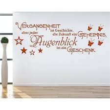 Wandtattoo Spruch Vergangenheit Ist Zukunft Augenblick Wandaufkleber