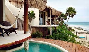 Papaya Playa Project Tulum Mexico Cabanas View Over The Beach Design Hotels Mexico Hotels Riviera Maya Tulum Hotels